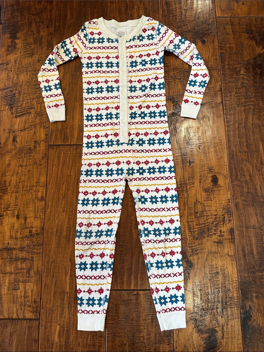 ❄️ Hanna Andersson Nordic Fair Isle Organic Cotton Sleeper – Size 5 (110)